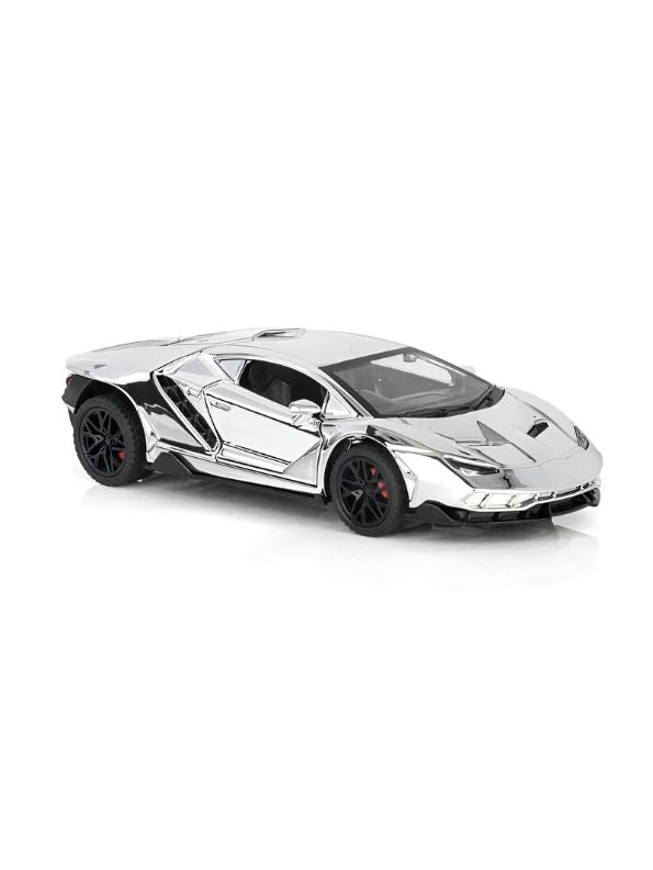 Sliver - Lamborghini Centenario – Diecast Model Car Premium Collectible Toy Scale - 1:32 – Acrylic Display Case .