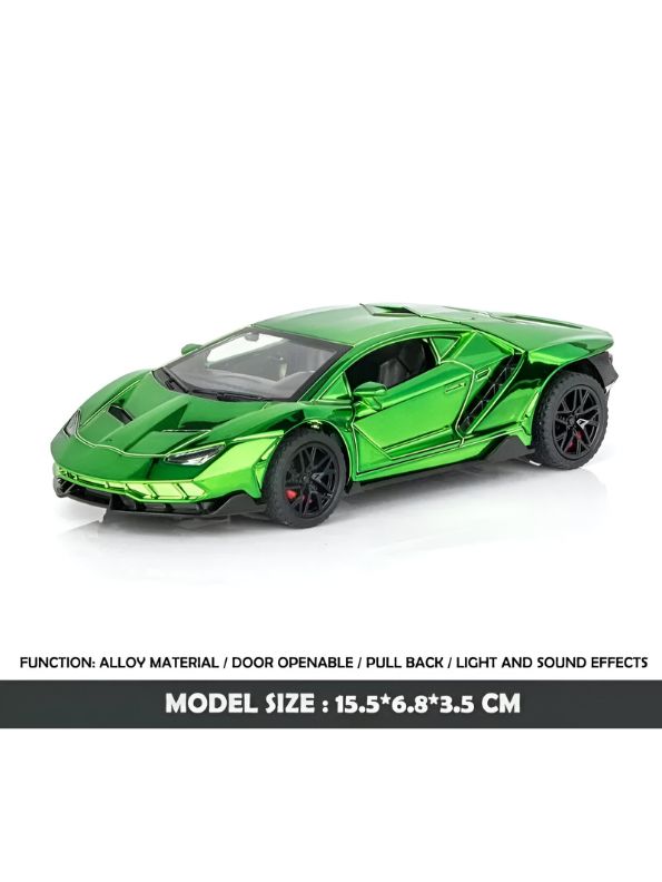 Emerald Mist - Lamborghini Centenario – Diecast Model Car Premium Collectible Toy Scale - 1:32 – Acrylic Display Case.