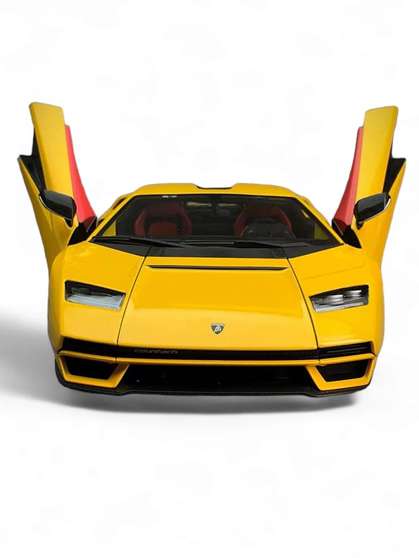 Lamborghini Countach LPI 800-4 Metal Model Diecast Car - Yellow Scale 1:24 (MD-17) - Toyloft