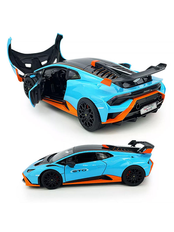 Lamborghini Huracan STO Diecast Car Metal - Scale 1:24 - Blue - Toyloft