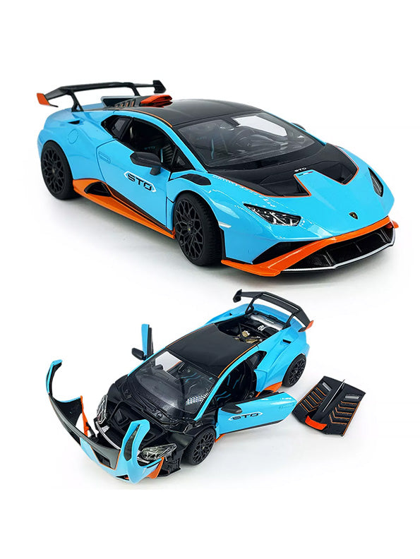 Lamborghini Huracan STO Diecast Car Metal - Scale 1:24 - Blue - Toyloft