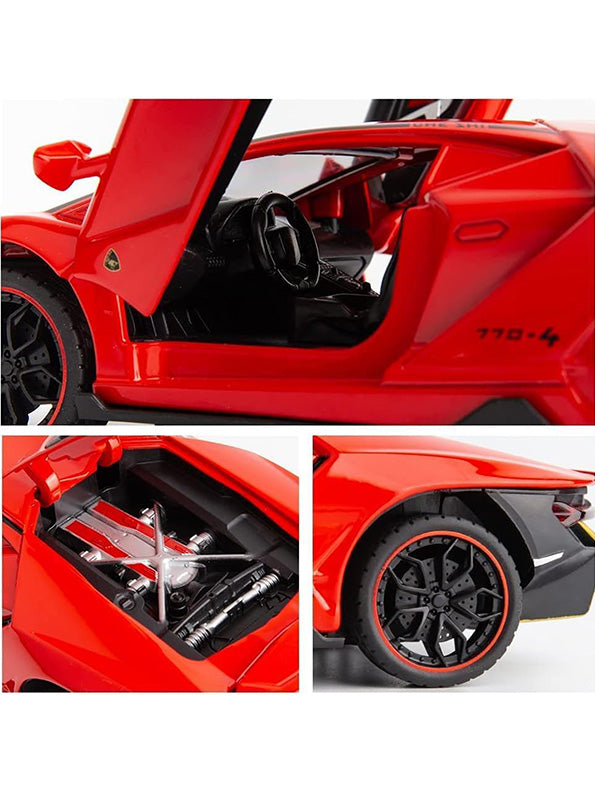 Lamborghini Metal Diecast Car - Red - Medium Size - Toyloft
