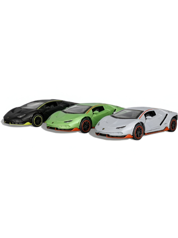 Lamborghini LP780-4 SVJ 780 Scale 1:35 Diecast Model Car – Collectible Sports Car Replica Black LMI15701.