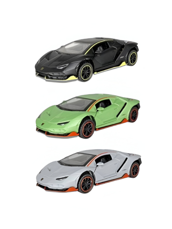 Lamborghini LP780-4 SVJ 780 Scale 1:35 Diecast Model Car – Collectible Sports Car Replica Grey LMI15701.
