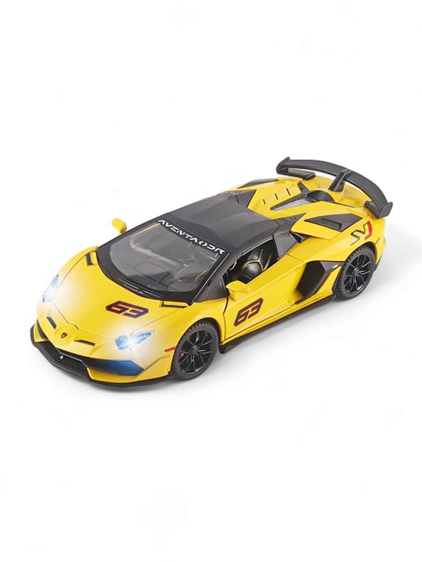 Lamborghini Aventador SVJ 63 Metal Model Diecast Car Scale 1:24 - Yellow (S) - Toyloft