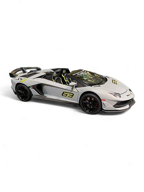 Lamborghini Aventador SVJ 63 Metal Model Diecast Car Scale 1:24 - Grey (S) - Toyloft