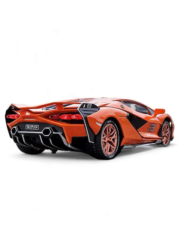 Lamborghini Sian 63 Metal Model Diecast Car - Orange Scale 1:24 (MD-17) - Toyloft