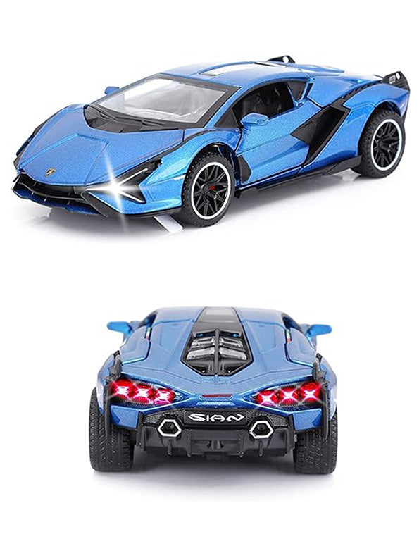Lamborghini Sian FKP 37 Diecast Metal Model Car - Blue (L12-110) - Toyloft