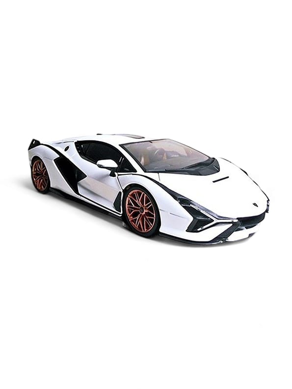 Lamborghini Sian FKP 37 Metal Model Diecast Car - White (TV-May-13) - Toyloft
