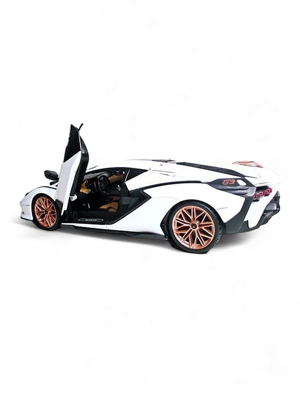 Lamborghini Sian FKP 37 Metal Model Diecast Car - White (TV-May-13) - Toyloft