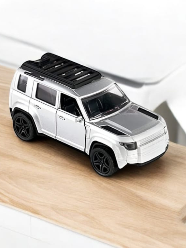 Defender Diecast Car - 1:36 Scale Model - Silver | Premium Collectible - TV-N-24