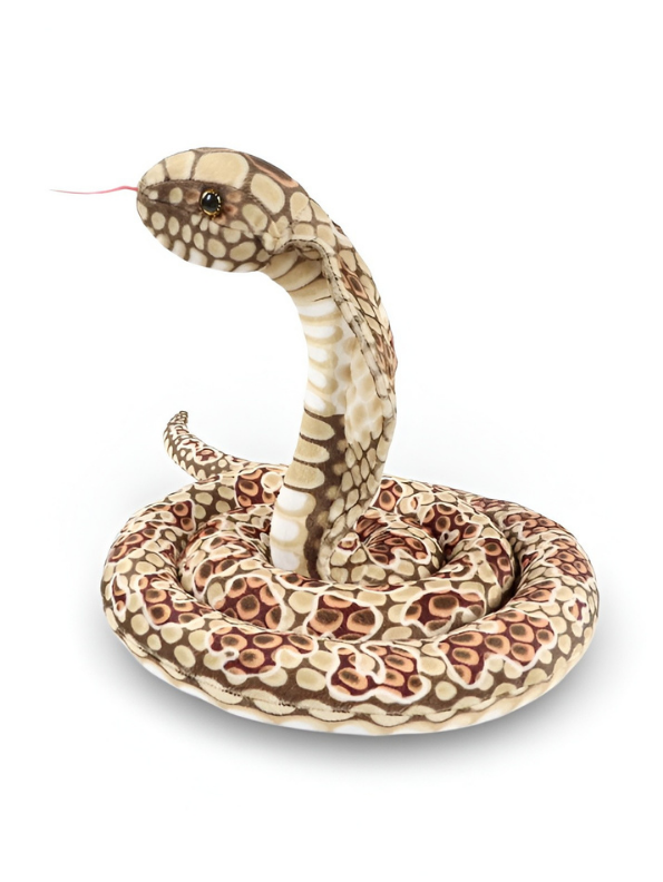 Large King Cobra Plush Toy 125 cm – Realistic Coiled Snake Stuffed Animal ST14994.