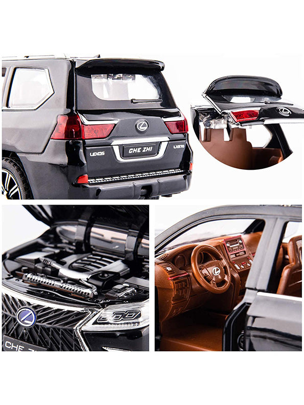 Lexus LX 570 Metal Diecast Model Car - Black (L12-103) - Toyloft