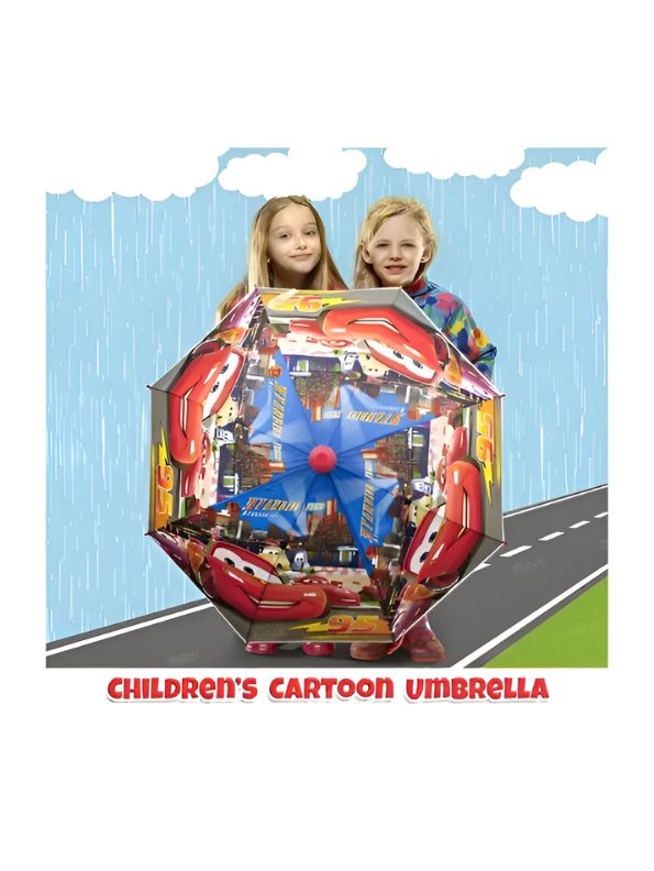 Lightning McQueen Kids Umbrella – 50cm | Colorful Disney Cars Umbrella for Boys NOV9693.