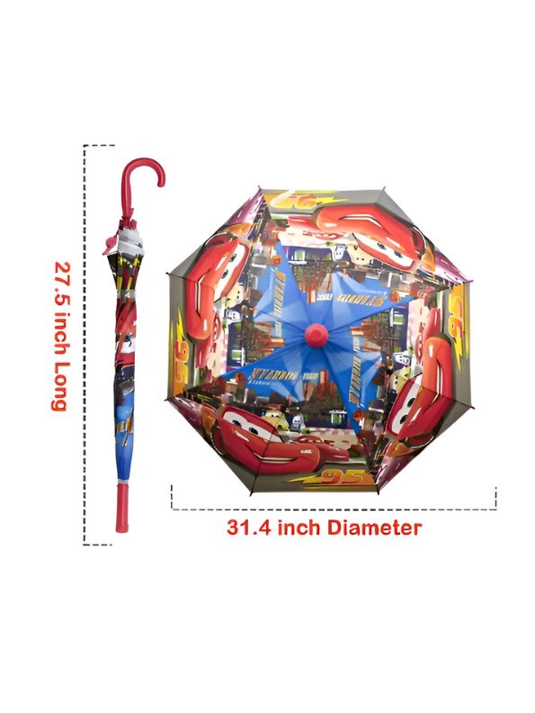 Lightning McQueen Kids Umbrella – 50cm | Colorful Disney Cars Umbrella for Boys NOV9693.