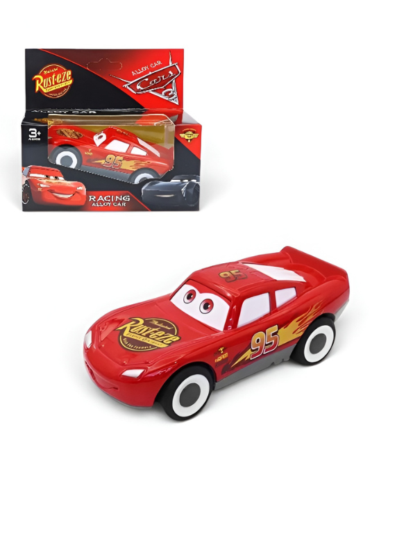 Lightning McQueen Rust-eze Diecast Alloy Pull-Back Racing Toy Car | Metallic Miniature Vehicle for Kids TV6138
