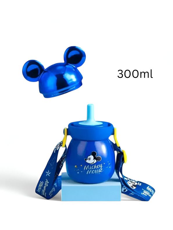 Blue - Luxurious Disney Mickey Mouse Water Bottle – Premium Kids Sipper 500ml NOV3536.
