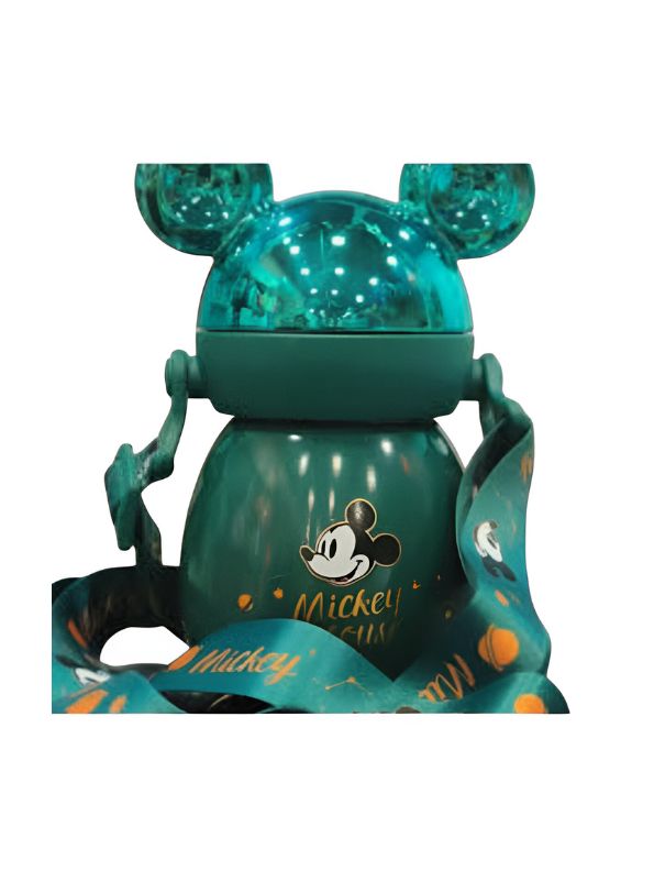 Green - Luxurious Disney Mickey Mouse Water Bottle – Premium Kids Sipper 500ml NOV3536.