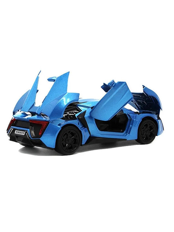 Lykan Hyper Sport Metal Diecast Car - Royal Blue - 1:32 Scale - Toyloft