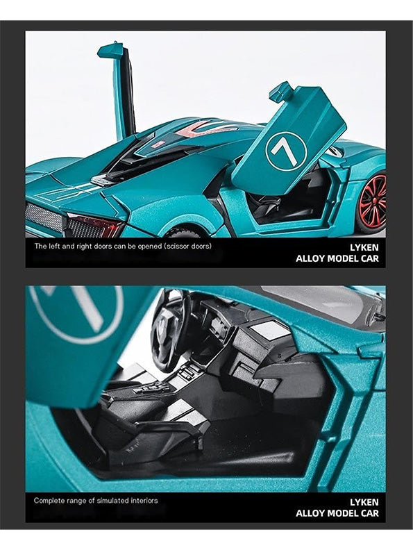 Lykan Hyper sport Model 1:24 Scale Diecast Car - Green Metal Collectible | TV-O-24 TV-O-24 - Toyloft