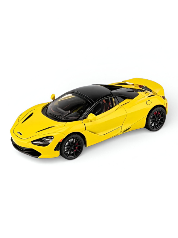 McLaren 720S Diecast Model Car 1:24 Scale Yellow Supercar – Premium Metal Collectible Toy Vehicle for Kids, Boys & Adult Collectors LMI14299