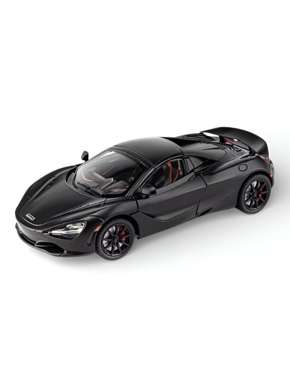 McLaren 720S Diecast Model Car 1:24 Scale Black Supercar – Premium Metal Collectible Toy Vehicle for Kids, Boys & Adult Collectors LMI14299