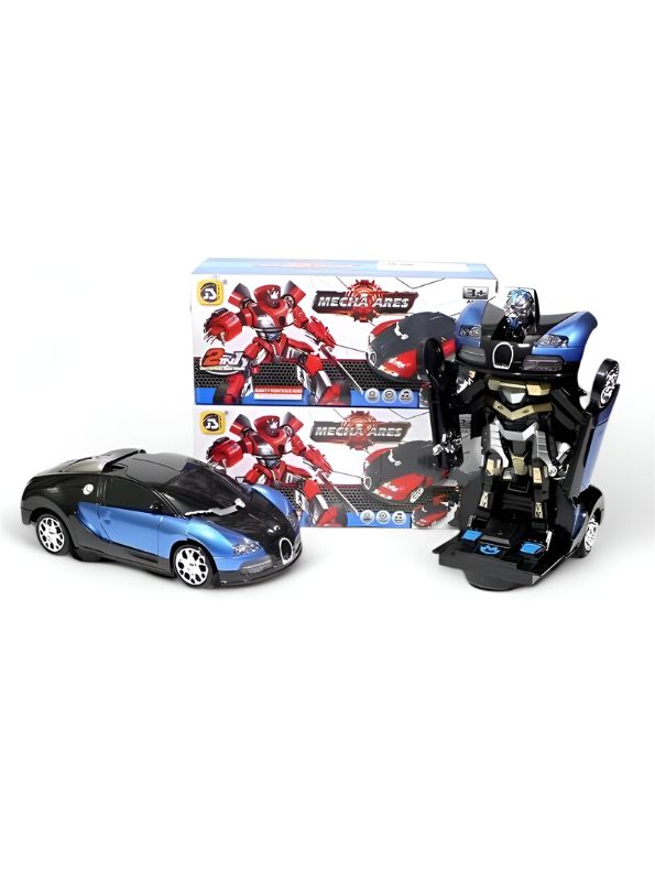 MECHA-ARES 2-in-1 Transformer Bugatti Decepticon Car | Dual Mode Sports Car Robot Toy for Kids.