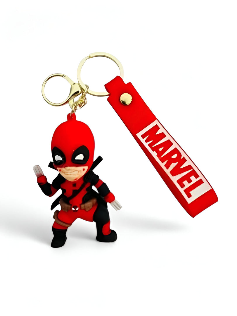 Marvel Deadpool Keychain – Cute Superhero in Action Pose Keychain NOVHBC-1881210.