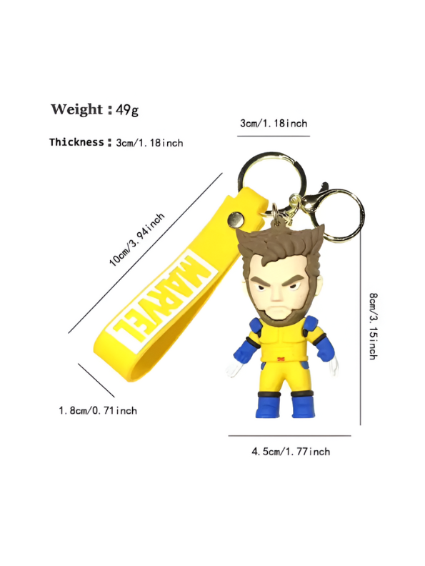 Marvel Wolverine Keychain no mask – Fun & Durable Cartoon Keychain NOVHBC-1881210.