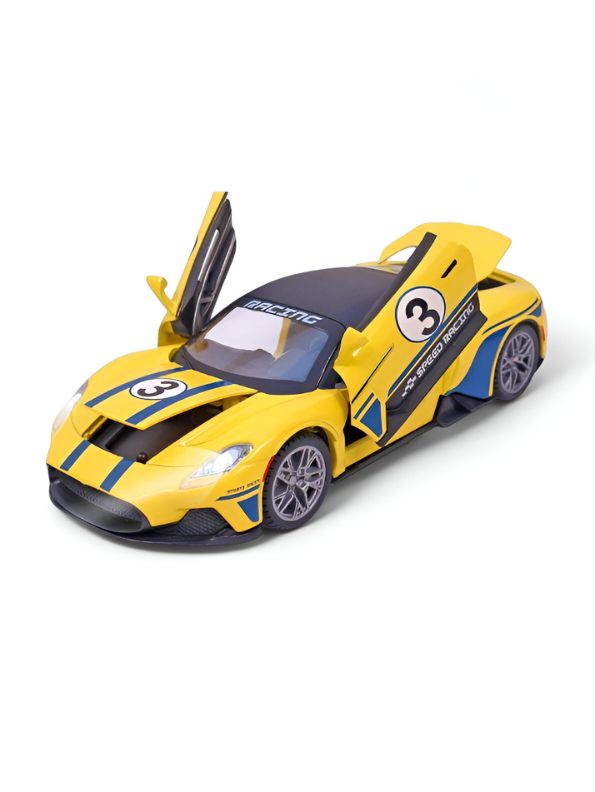 Yellow - Maserati MC 20 Alloy Metal Pull Back Diecast Car – Premium Metal Toy Vehicle for Kids & Collectors Scale 1:22 - MSLMI.