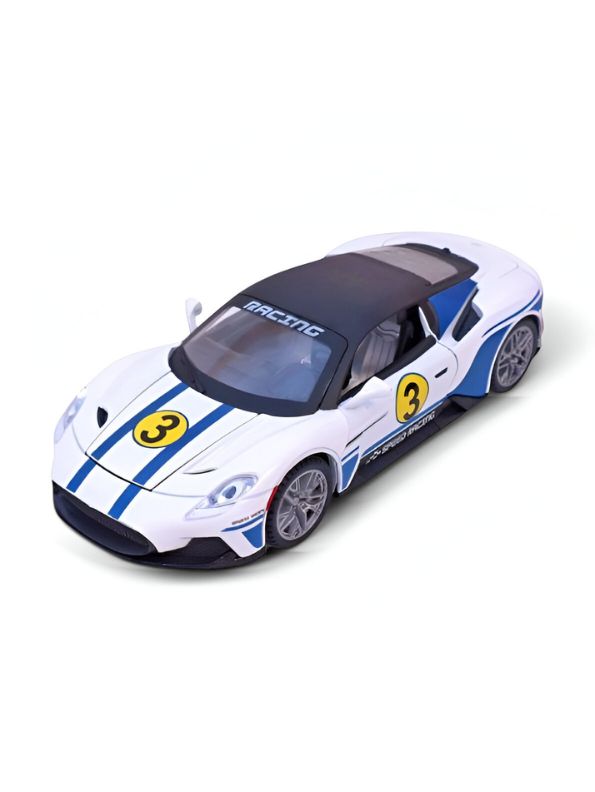 White - Maserati MC 20 Alloy Metal Pull Back Diecast Car – Premium Metal Toy Vehicle for Kids & Collectors Scale 1:22 - MSLMI.