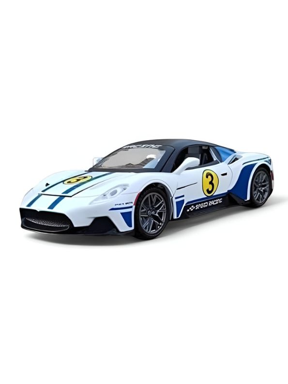 White - Maserati MC 20 Alloy Metal Pull Back Diecast Car – Premium Metal Toy Vehicle for Kids & Collectors Scale 1:22 - MSLMI.