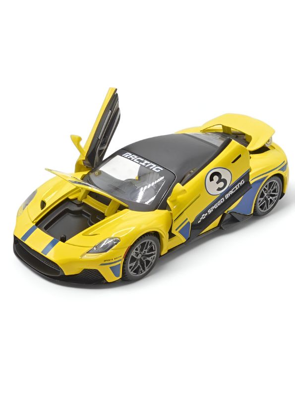 Yellow - Maserati MC 20 Alloy Metal Pull Back Diecast Car – Premium Metal Toy Vehicle for Kids & Collectors Scale 1:22 - MSLMI.