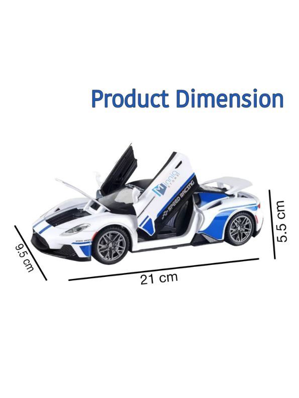 White - Maserati MC 20 Alloy Metal Pull Back Diecast Car – Premium Metal Toy Vehicle for Kids & Collectors Scale 1:22 - MSLMI.