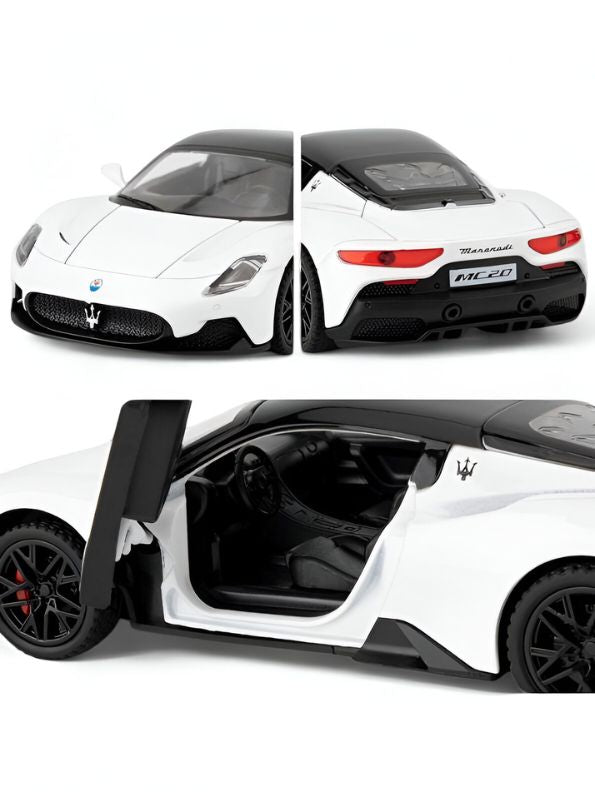 White - Maserati MC20 Diecast Car – Premium Collectible Model for Enthusiasts Scale 1:32.