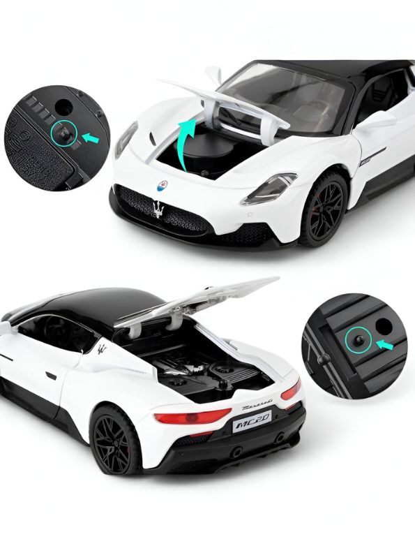 White - Maserati MC20 Diecast Car – Premium Collectible Model for Enthusiasts Scale 1:32.