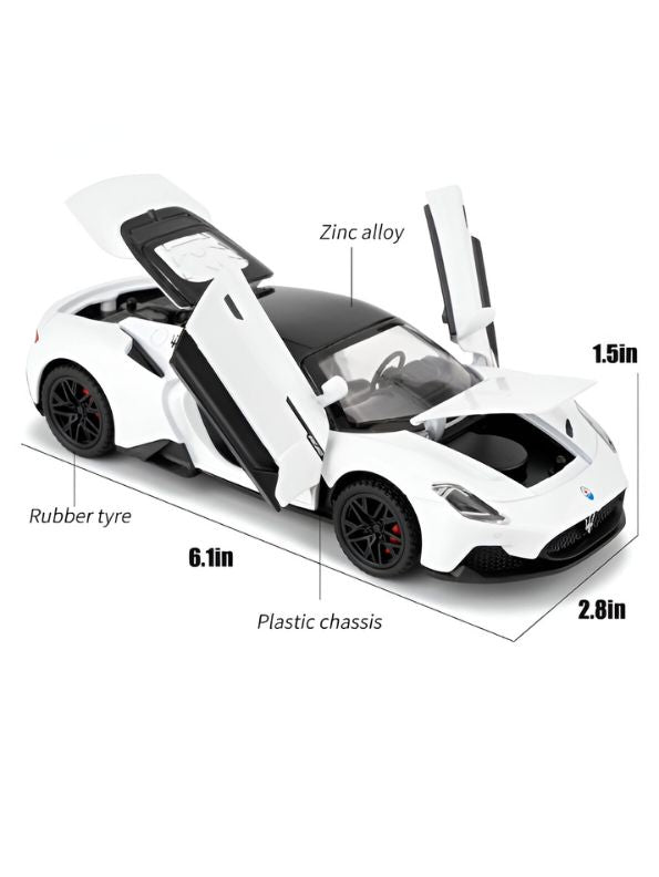 White - Maserati MC20 Diecast Car – Premium Collectible Model for Enthusiasts Scale 1:32.