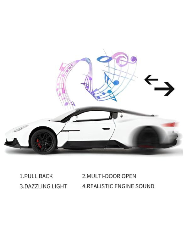 White - Maserati MC20 Diecast Car – Premium Collectible Model for Enthusiasts Scale 1:32.