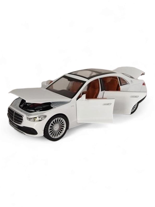 Maybach S600 Metal Model Diecast Car - White Scale 1:22 (T-M-16) - Toyloft