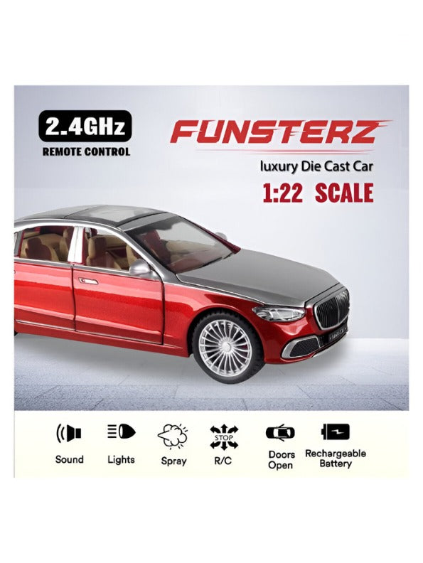 Red - Maybach S600 Remote Control Car – Spray, Light & Sound Features TV5802.