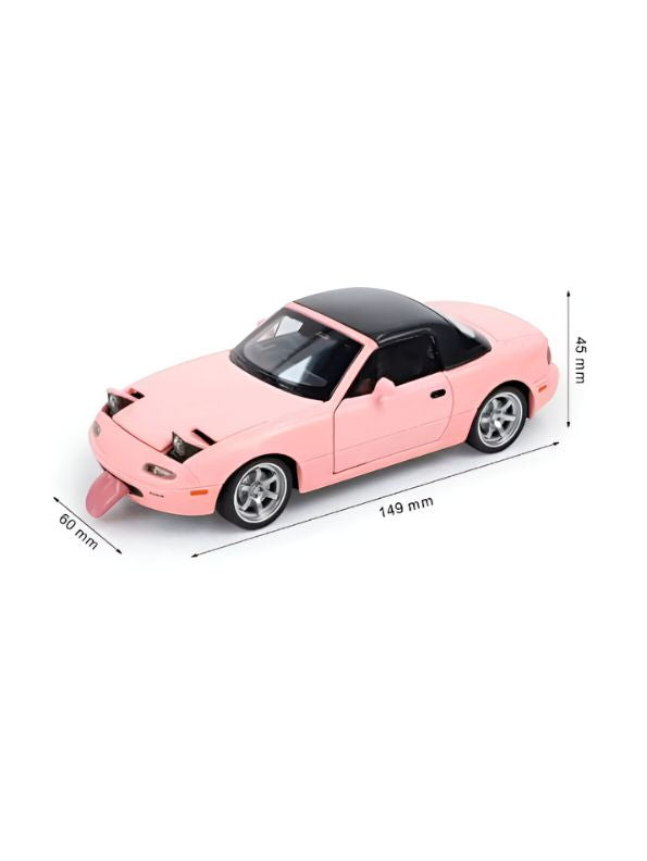 Pink - Mazda Miata MX-5 Diecast Car – 1:32 Alloy Model Toy with Pull Back Action, Openable Doors, Realistic Design – Collectible Gift for Kids & Adults TZ-OS1560.