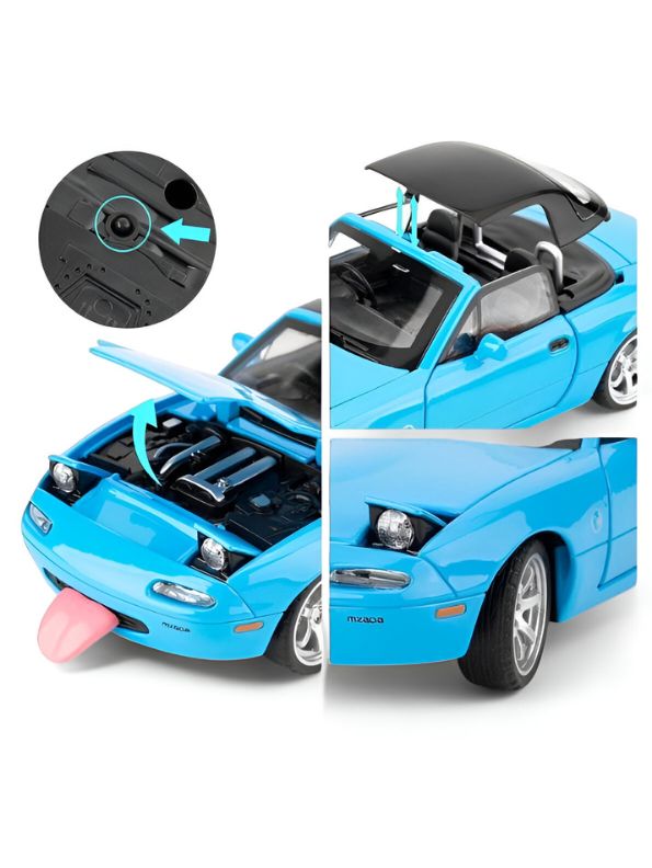 Mazda Miata MX-5 Diecast Car – 1:32 Alloy Model Toy with Pull Back Action, Openable Doors, Realistic Design – Collectible Gift for Kids & Adults TZ-OS1560.