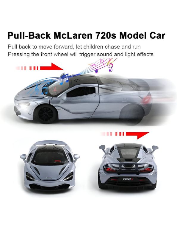 Grey - McLaren 765LT Diecast Model Car – Collectible for Car Enthusiasts Scale 1:32.