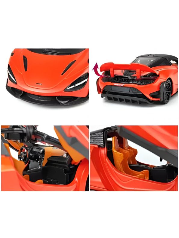 Orange - McLaren 765LT Diecast Model Car – Premium 1:18 Scale Collectible for Car Enthusiasts Scale 1:32.