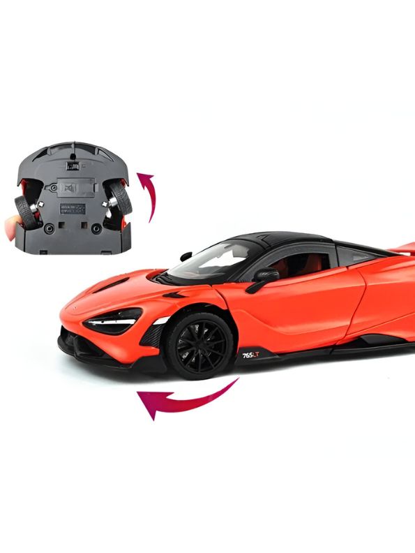 Orange - McLaren 765LT Diecast Model Car – Premium 1:18 Scale Collectible for Car Enthusiasts Scale 1:32.