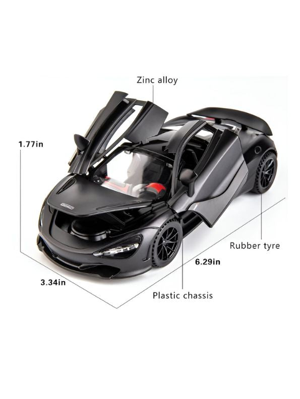 Black - McLaren 765LT Diecast Model Car – Premium Collectible for Car Enthusiasts Scale 1:32.