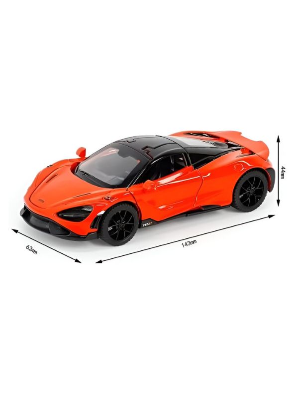 Orange - McLaren 765LT Diecast Model Car – Premium 1:18 Scale Collectible for Car Enthusiasts Scale 1:32.