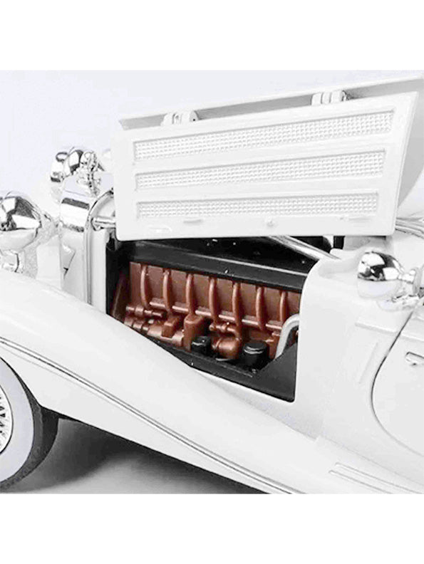 Mercedes Benz 500K Model 1:24 Scale Diecast Car - White Metal Collectible | NX-N-24 - Toyloft