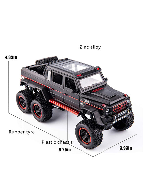 Mercedes Benz G63 6x6 Metal Model Diecast Car - Black Scale 1:22 (T-M-15) - Toyloft