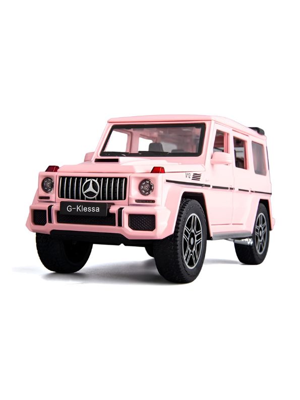 Mercedes Benz G63 Model Diecast Car Scale 1:24 - Pink - Acrylic Transparent Box.